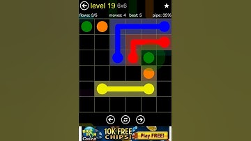 Flow walkthrough level 19 6x6 (regular pack)