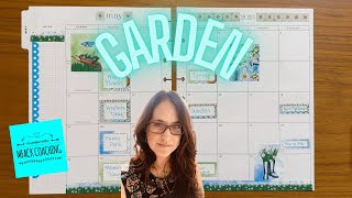 Garden Happy Planner Monthly Spread #youtubecollabloopgroup