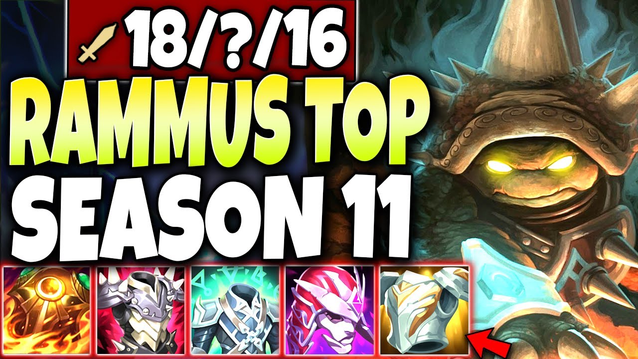 IMMORTAL CARRY KING is BACK Rammus Top Season 11 Build 🔥 LoL Best Rammus s11 Gameplay - YouTube