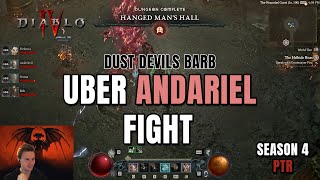 UBER ANDARIEL FIGHT on PTR! Season 4 Diablo 4