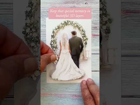 💍 Keep that “I do” memory in beautiful 3D layers!