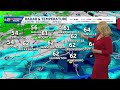 Lingering rain Saturday night, April 25 update | Milder highs returning and more rain chances nex...