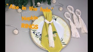 How to make macrame napkin rings