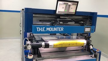 Full demo of T.H.E. MOUNTER, full automatic flexo plate mounter