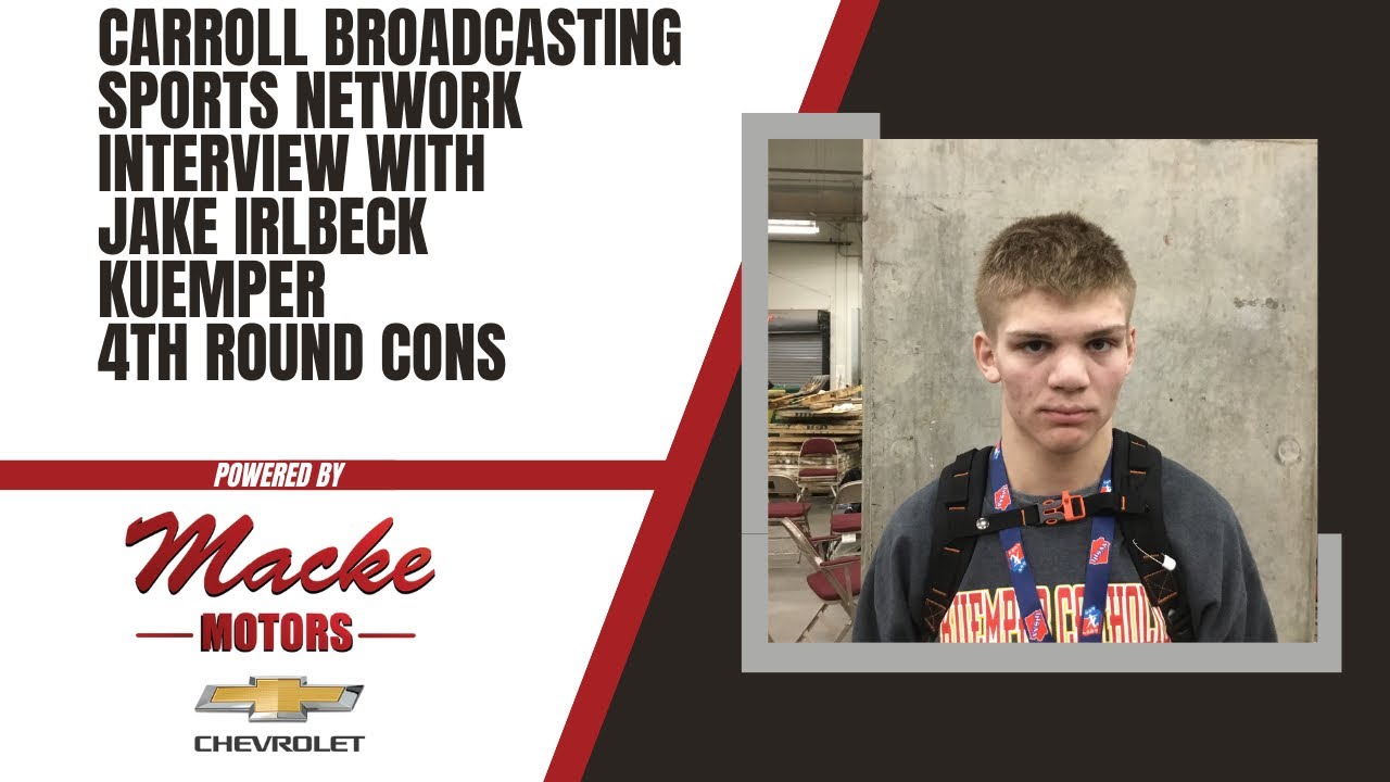 Carroll Broadcasting Sports Network interview with Jake Irlbeck of Kuemper at State 4th Rd Cons