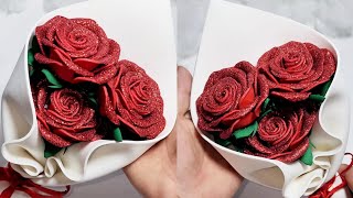 hermosas rosas de foami o goma Eva