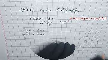 Basic Kufic Calligraphy for the Beginners                                Lesson:25 "ھ"Joining