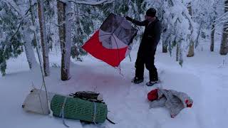 Overnight Camping After the Big Storm. December 26. Winter Wonderland