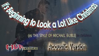 It's Beginning To Look A Lot Like Christmas | Michael Buble | Acoustic Karaoke | original key