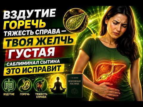 Вздутие, горечь, тяжесть справа — твоя желчь густая. Саблиминал Сытина это исправит