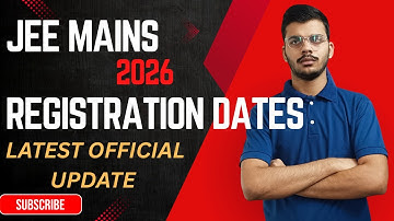 🚨 JEE Mains 2026 Registration Started | NTA Official Update | Important Dates & Details | Must Watch