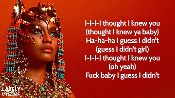 Nicki Minaj   Thought I Knew You ft  The Weeknd Lyrics