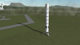 KSP - Stock SpaceX Falcon 9 Flight Test (800m)