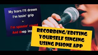 How to record your voice+lyric+pic using you phone only screenshot 2