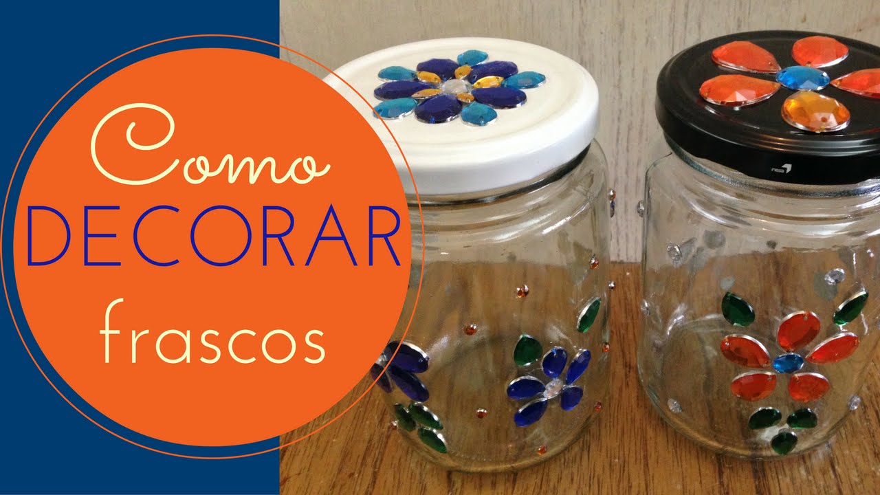 Frasco de vidrio decorado 4 - YouTube