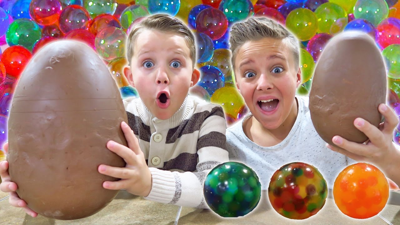 Giant Gummy Orbeez Game! Unexpected Chocolate Surprise Egg Fun! Orbeez Crush Mess!