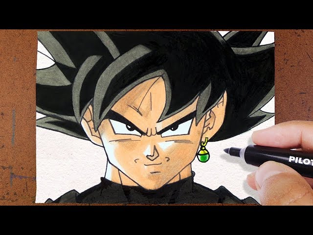 Como Desenhar GOKU BLACK Dragon Ball Super - DESENHANDO ANIME 