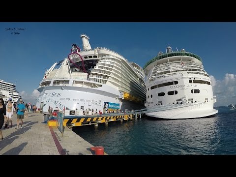 4K] Harmony of the Seas Freedom of the Seas Cozumel Mexico Royal Caribbean  December 2016 - YouTube