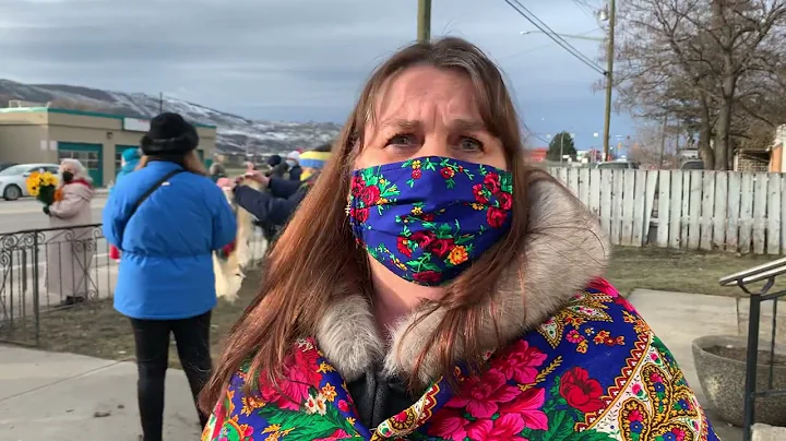 Andrea Malysh at Vernon for Ukraine rally