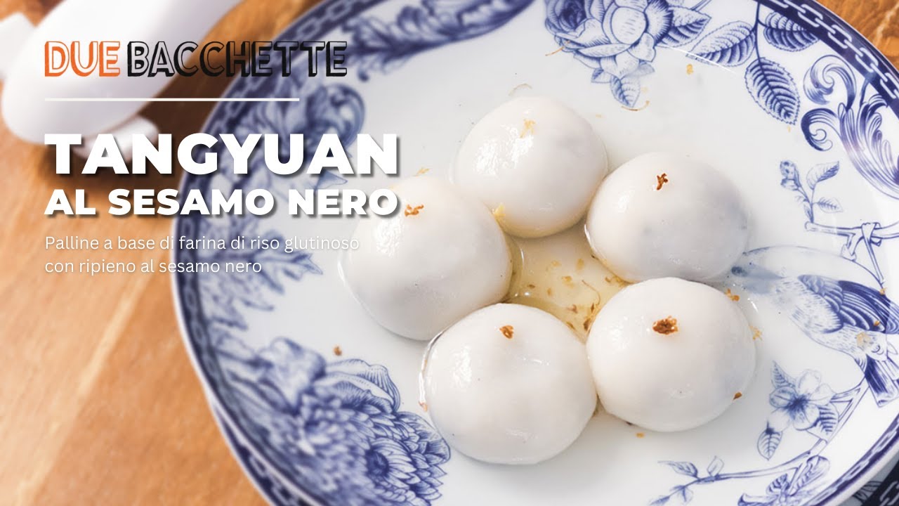 🥢 Tangyuan palline di riso glutinoso al sesamo nero