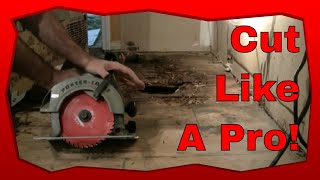 How to Cut Subflooring With A Circular Saw, Skill Saw