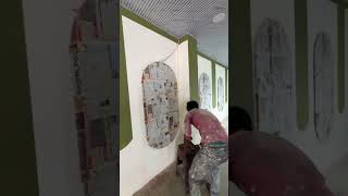 Painting Ko Tape Se Design Kaise Kare 🎨 Masking Tape Art Tutorial Easy Wall Design #minivlog #vlog