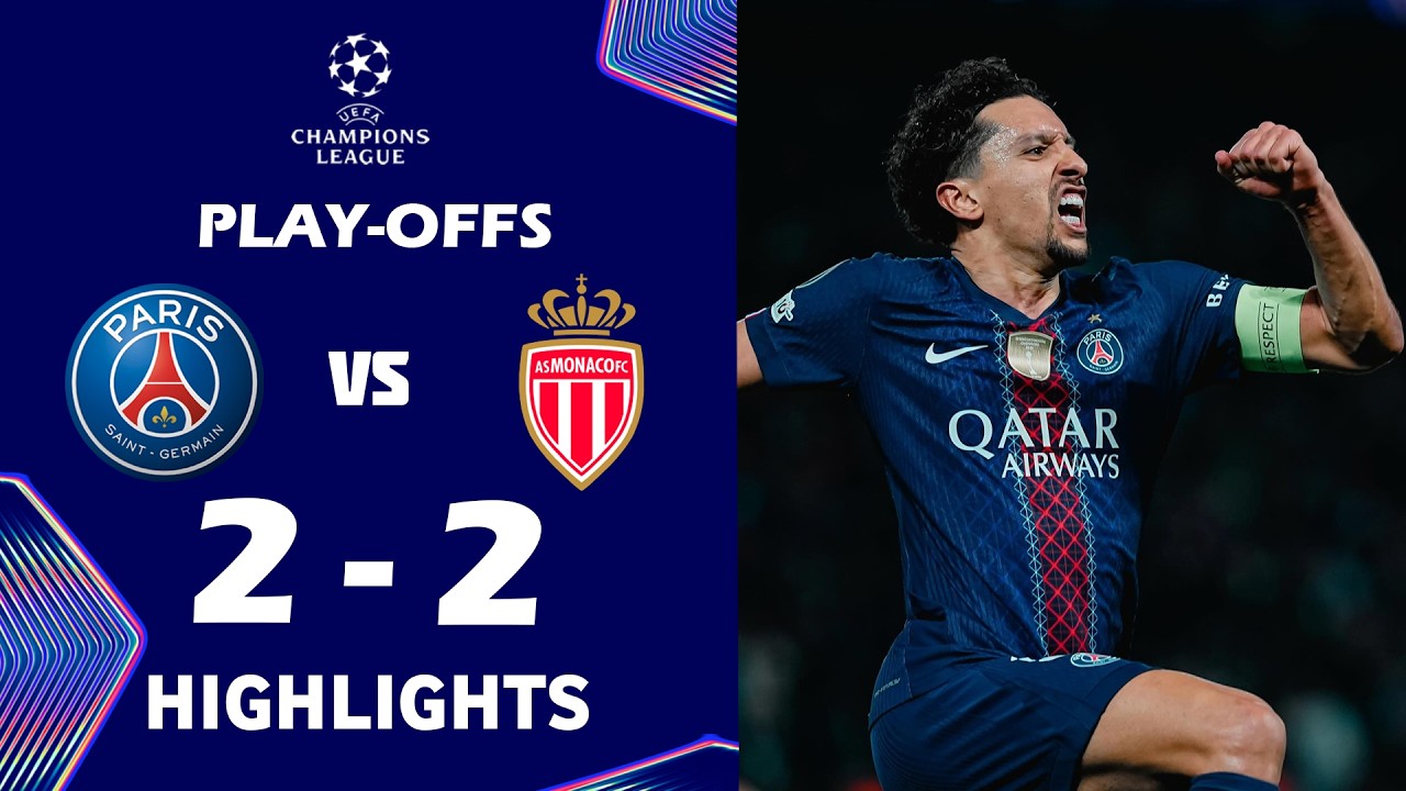 «ПСЖ» — «Монако» 2-2 Основные моменты | Лига чемпионов УЕФА 2025/26