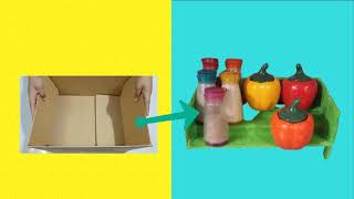 كيف تصنع حامل توابل من الكرتون ديكور للمطبخ بطريقة بسيطة /DIY - Cardboard spice holder