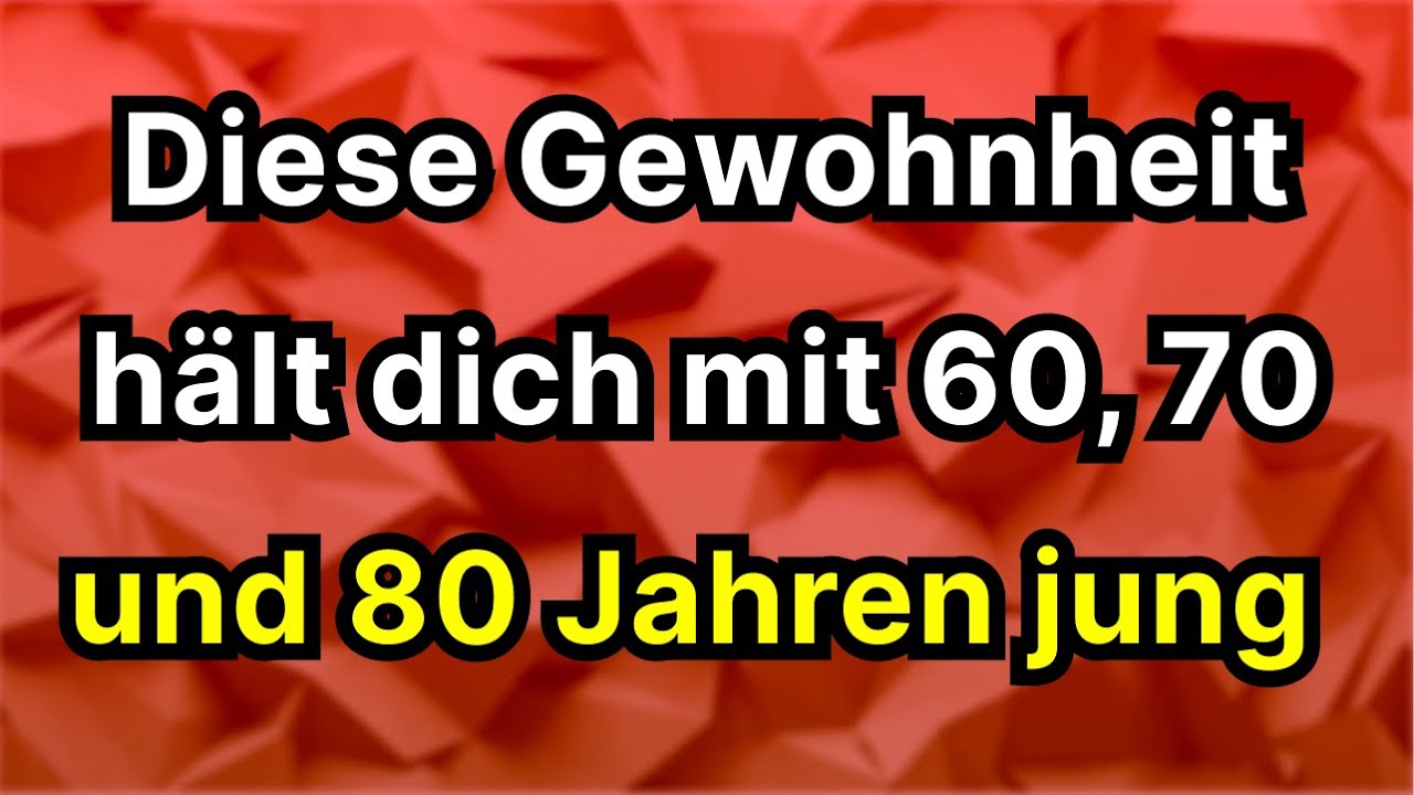 5 Gewohnheiten, die das Altern nach dem 60. Lebensjahr umkehren