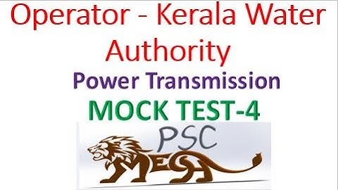 OPERATOR KWA KPSC MOCK 4 -POWER TRANSMISSION-PULLEYS