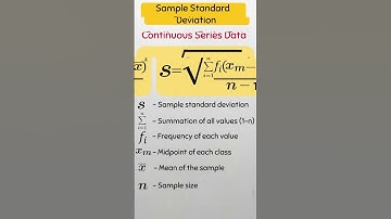 Sample Standard Deviation for Continuous Series Data. #standarddeviation #sigma #statistics #maths