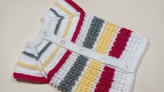 Multicolored Baby Cardigan ( For Baby boy & BabyGirls ) || Mamta Stitching tutorial # ‐ 645 screenshot 5
