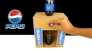 How To Make Pepsi Fountain Machine From Cardboard At Home