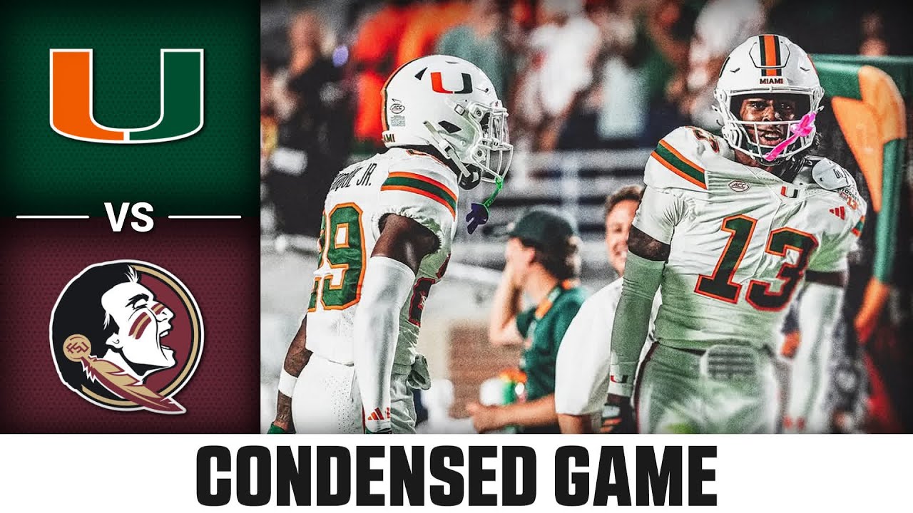 Miami vs Florida State Condensed Game | 2025 ACC Football