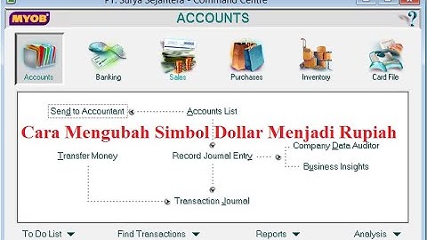 Cara mengubah simbol mata uang dollar menjadi rupiah di MYOB