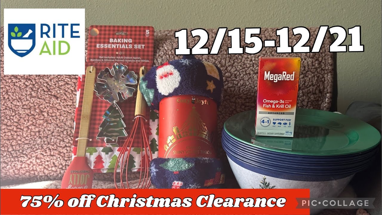 Riteaid haul || burning bonus cash on clearance and Christmas items || 1/12-1/18