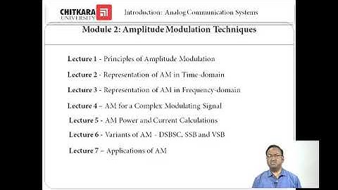 Introduction to Analog Communications Course by Prof. T.L. Singal