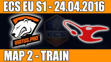 Virtus.Pro vs Mousesports | Map 2 (Train) ECS EU Season 1 2016 CS:GO Week 2 (24.04.2016)