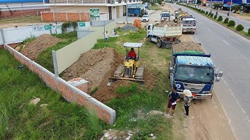 New Project! Incredible! Skills Operator Bulldozer KOMASTU D20P with 5t Dump Truck