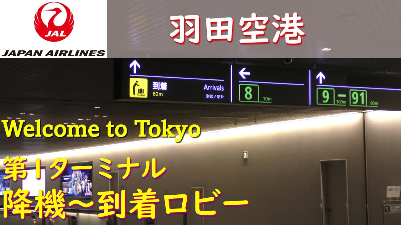 JAL羽田空港【第1ターミナル到着ロビー/降りてから出口まで~大学受験】 - YouTube