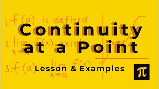 Continuity at a Point (3-Step Test) | Calculus: Limits and Continuity