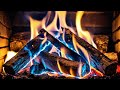Mesmerizing Blue Fire Glow in a Cozy Brick Fireplace at Night