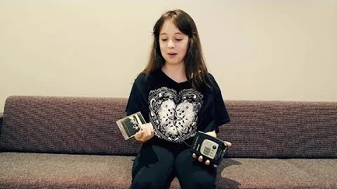 Kids vs. '80s cassette player