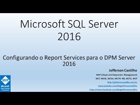 Configurando o Report Services para o DPM Server 2016