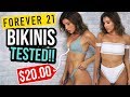 FOREVER 21 SWIMSUITS TESTED !! Cheap Bikini Try On Haul