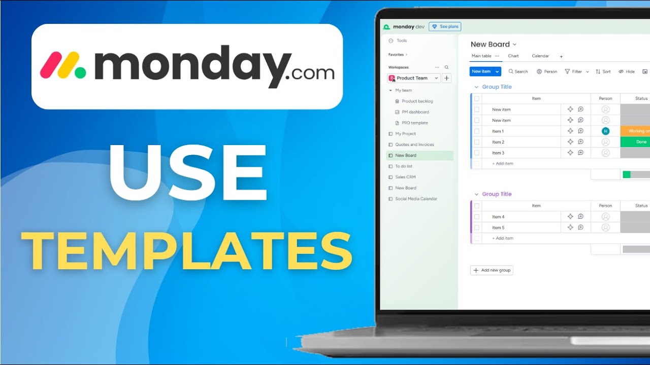 Monday Basic How to Use Monday.com Templates to Save 7+ Hours Every Week! - YouTube