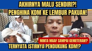 Download Lagu AKHIRNYA MALU SENDIRI PENGHINA KDM KE LEMBUR PAKUAN MINTA MAAF! TERNYATA GAJINYA 10 JUTA!? MP3