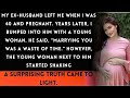 My ex-husband left me when I was 40 and pregnant. Years later, I saw him with a young woman.