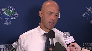 Manny Malhotra Post Game Interview | Oct 24 | Home Opener