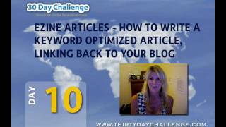 30DC Day 10 - Ezine Articles